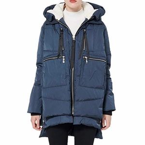 Orolay Women’s Thickened Down Jacket- Navy